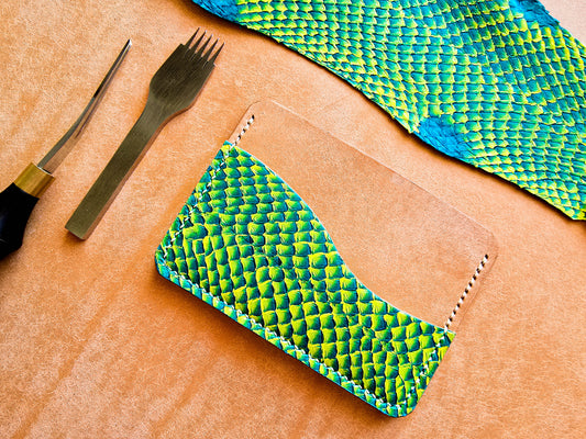 Porte-cartes Wyverne Naturel & Boué