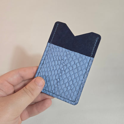 Porte-cartes cuir Genèse — Bleu & Bleu roi