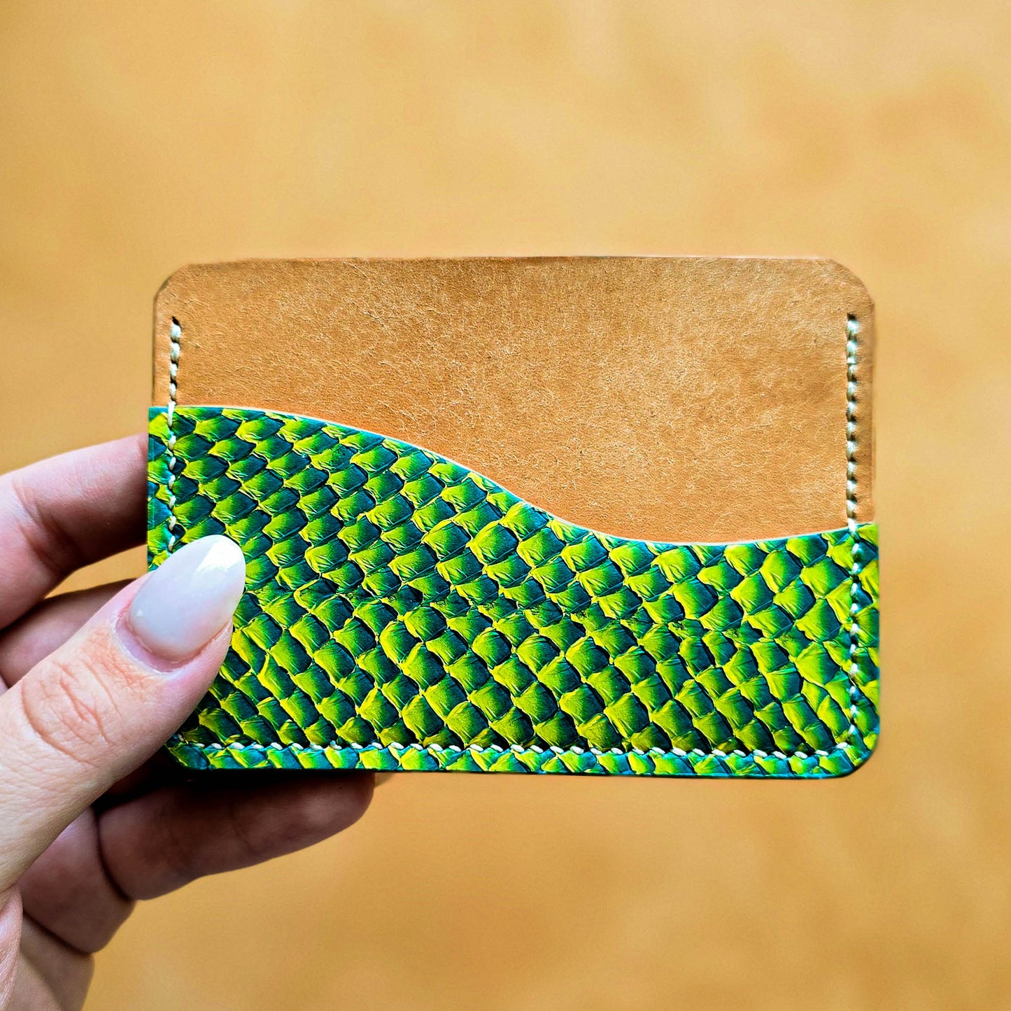 Porte-cartes cuir Wyverne — Naturel & Boué