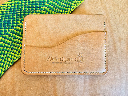Porte-cartes cuir Wyverne — Naturel & Boué